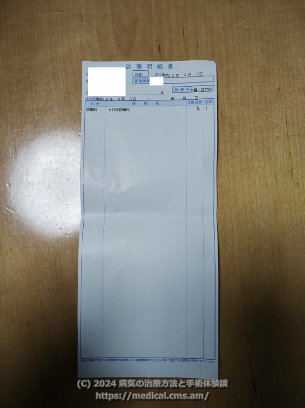 診療明細書